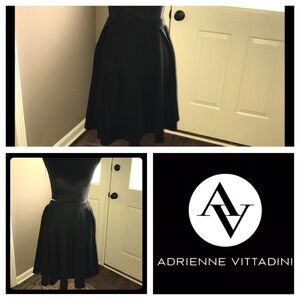 Adrienne Vittadini Black Midi Skirt